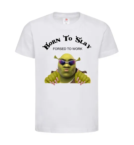 Детская футболка Born to slay Белый фото