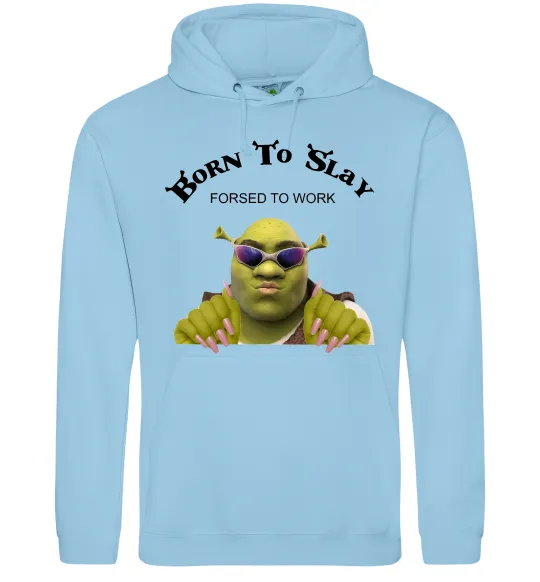 Женская толстовка (худи) Born to slay Голубой фото