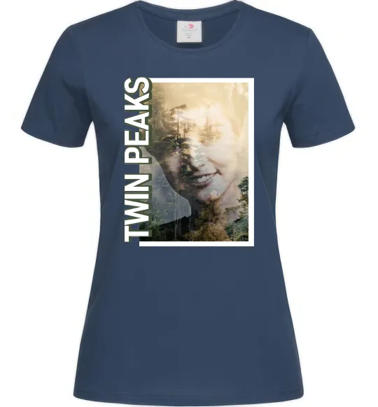 Женская футболка Твін Пікс Темно-синий фото