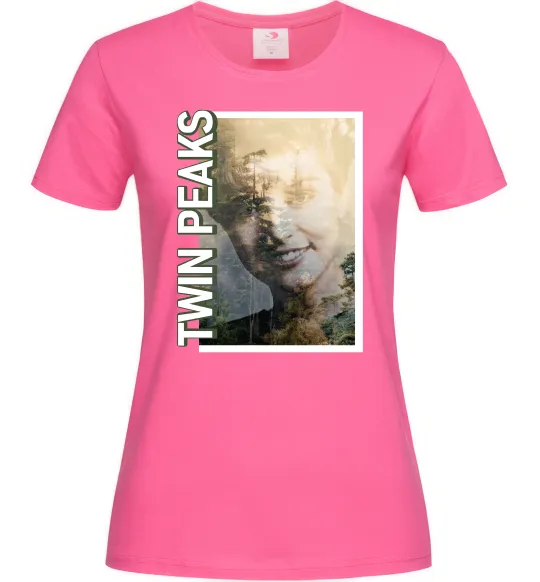 Женская футболка Твін Пікс Ярко-розовый фото