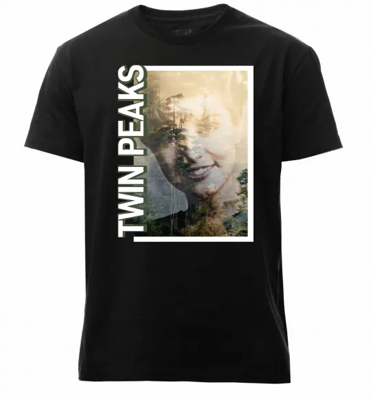 Мужская премиум футболка Твін Пікс Черный фото