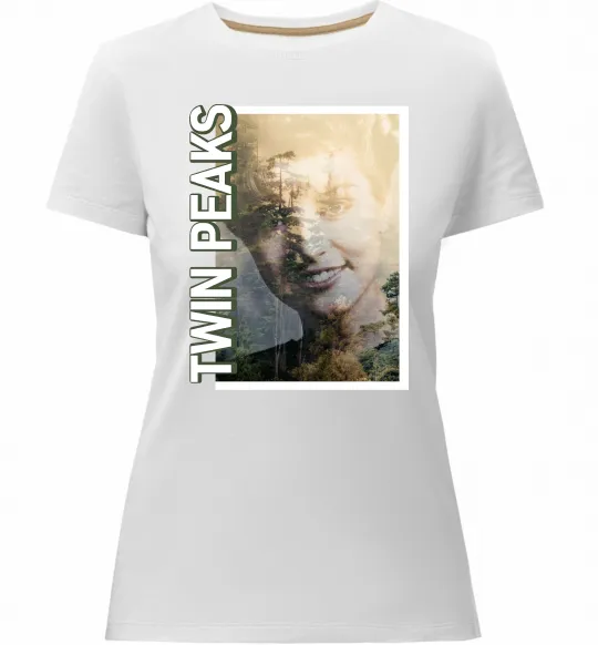 Женская премиум футболка Твін Пікс Белый фото