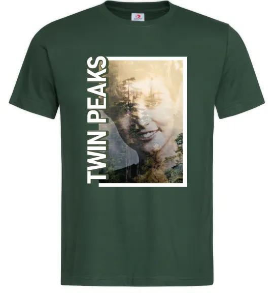 Мужская футболка Твін Пікс Темно-зеленый фото