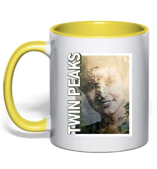 Чашка с цветной ручкой Твін Пікс Лимонный фото