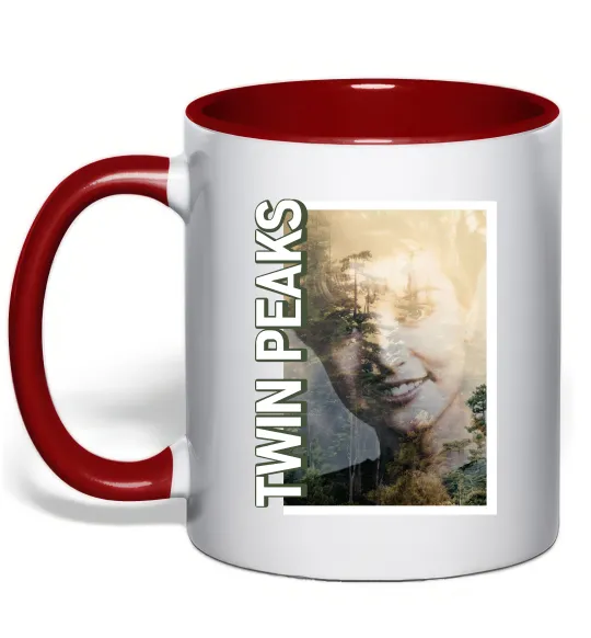 Чашка с цветной ручкой Твін Пікс Красный фото