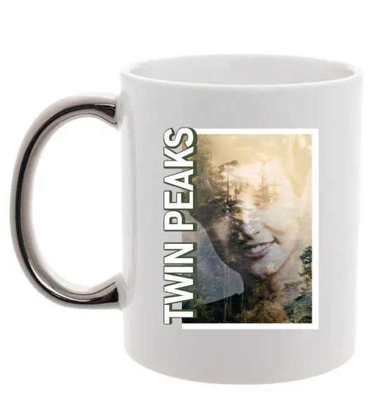 Чашка с цветной ручкой Твін Пікс Серебро фото