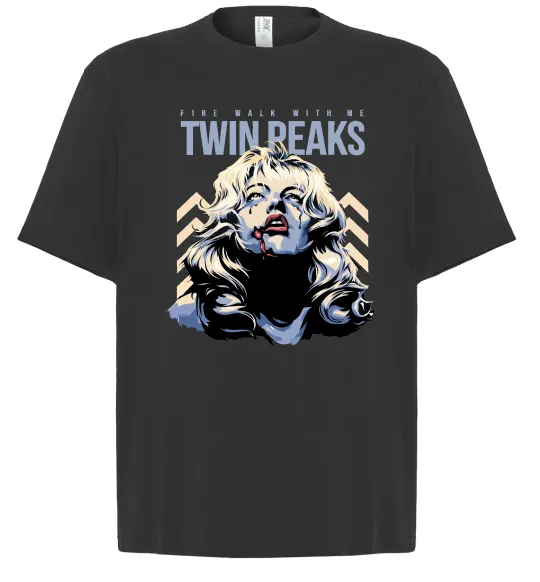 Футболка Оверсайз Fire with me Twin Peaks Черный фото