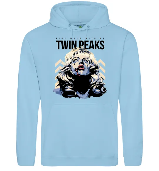 Чоловіча толстовка (худі) Fire with me Twin Peaks Блакитний фото