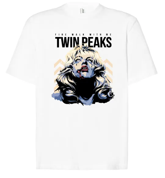 Футболка Оверсайз Fire with me Twin Peaks Белый фото