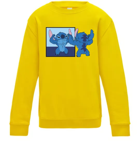 Детский Свитшот Стіч у дзеркалі Солнечно желтый фото