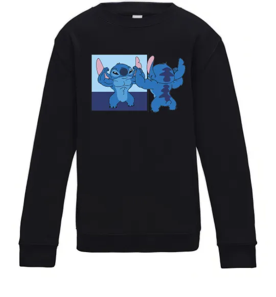 Детский Свитшот Стіч у дзеркалі Черный фото