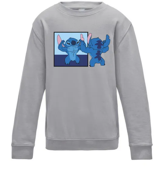 Детский Свитшот Стіч у дзеркалі Серый меланж фото