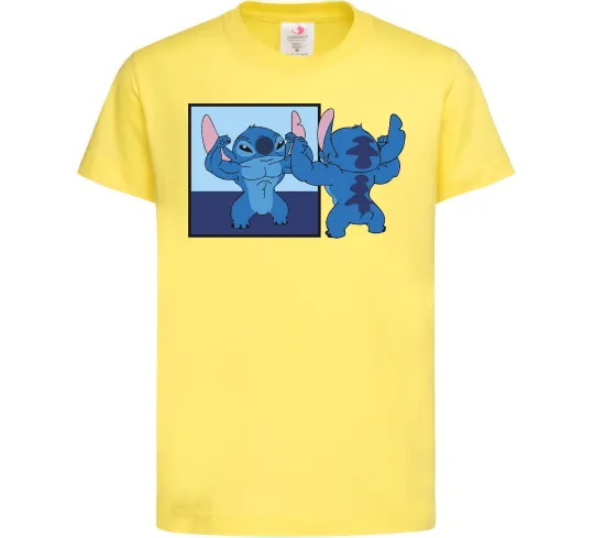 Детская футболка Стіч у дзеркалі Лимонный фото