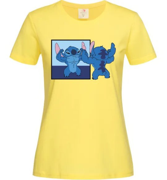 Женская футболка Стіч у дзеркалі Лимонный фото