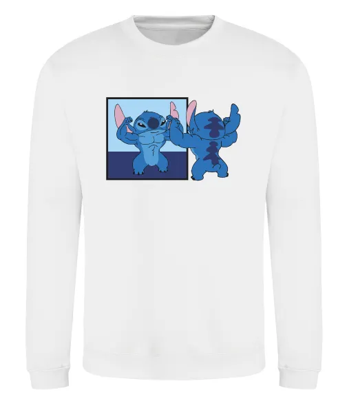 Свитшот Стіч у дзеркалі Белый фото