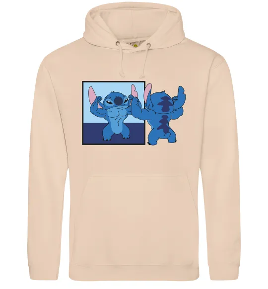 Женская толстовка (худи) Стіч у дзеркалі Песочный фото