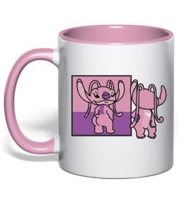 Чашка с цветной ручкой Енджел в дзеркалі