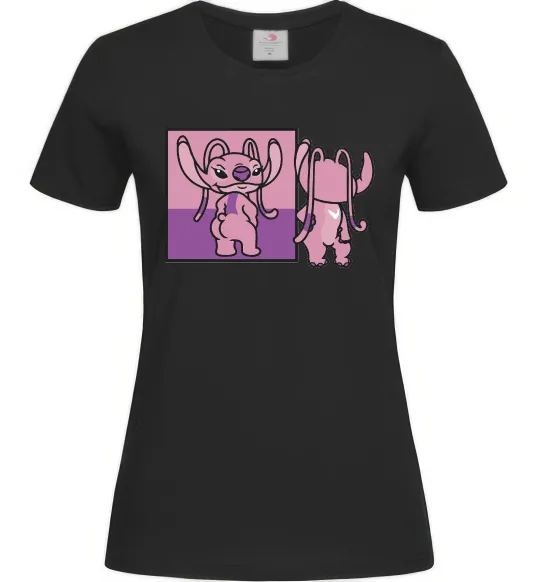 Женская футболка Енджел в дзеркалі Черный фото