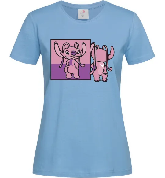 Женская футболка Енджел в дзеркалі Голубой фото