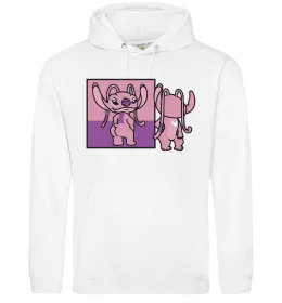 Мужская толстовка (худи) Енджел в дзеркалі Белый фото