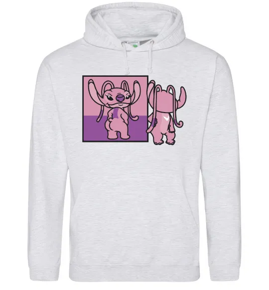 Женская толстовка (худи) Енджел в дзеркалі Серый меланж фото