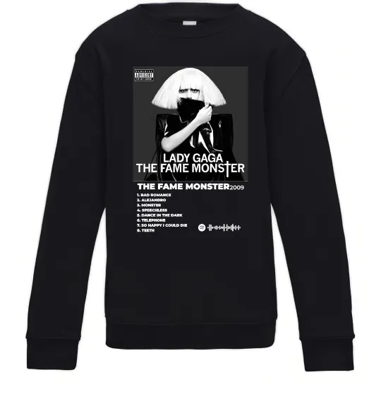 Дитячий світшот Lady Gaga Fame monster Чорний фото