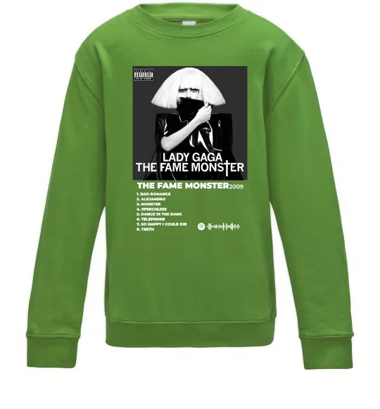 Дитячий світшот Lady Gaga Fame monster Лаймовий фото