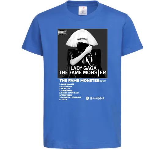 Детская футболка Lady Gaga Fame monster Ярко-синий фото