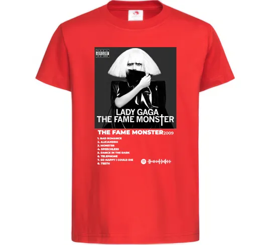 Детская футболка Lady Gaga Fame monster Красный фото