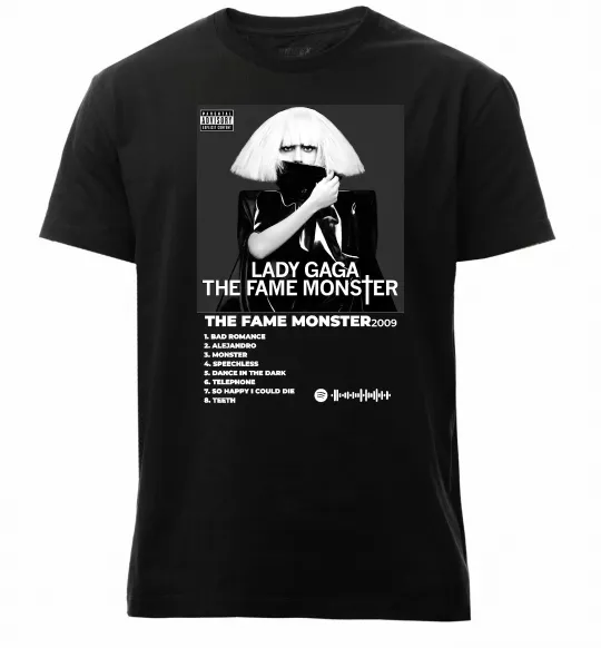 Мужская премиум футболка Lady Gaga Fame monster Черный фото