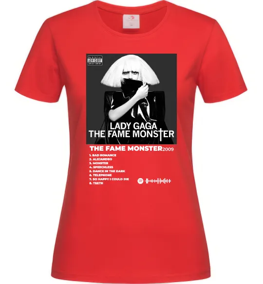 Женская футболка Lady Gaga Fame monster Красный фото