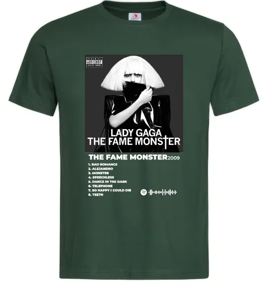 Мужская футболка Lady Gaga Fame monster Темно-зеленый фото