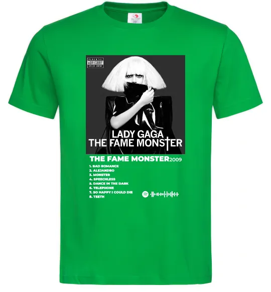 Мужская футболка Lady Gaga Fame monster Зеленый фото