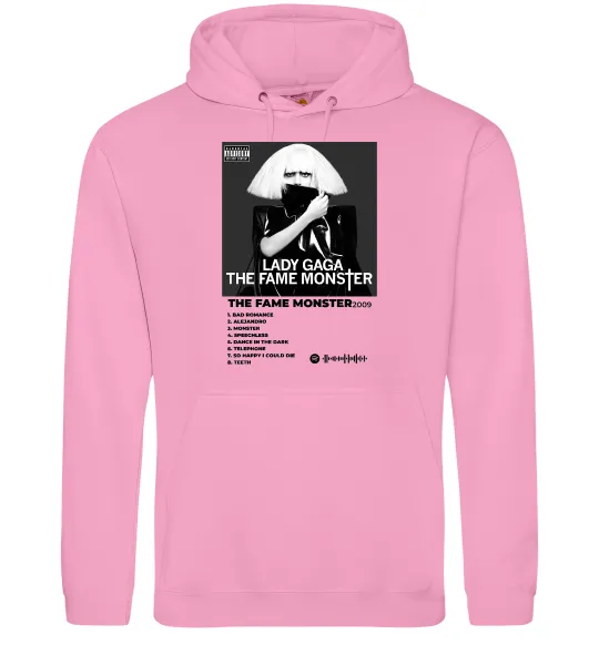 Мужская толстовка (худи) Lady Gaga Fame monster Розовый фото