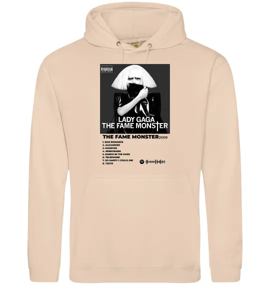 Женская толстовка (худи) Lady Gaga Fame monster Песочный фото