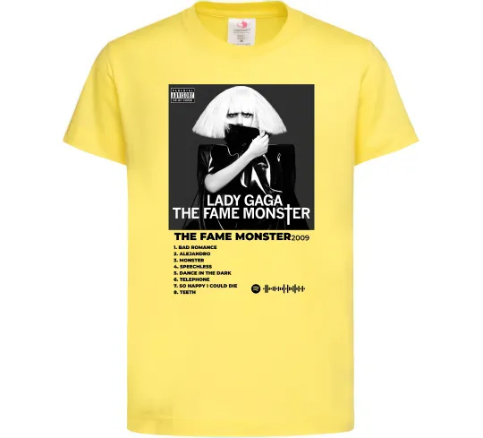 Детская футболка Lady Gaga Fame monster Лимонный фото