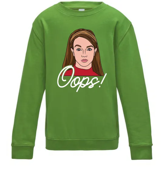 Детский Свитшот Britney Oops Лаймовый фото