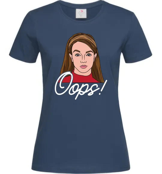 Женская футболка Britney Oops Темно-синий фото