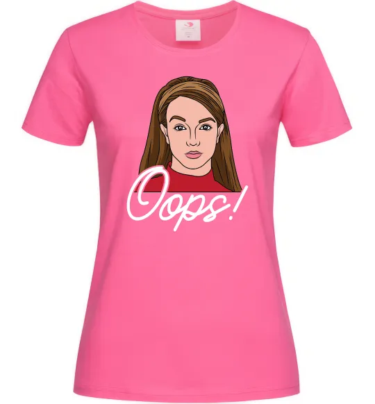 Женская футболка Britney Oops Ярко-розовый фото