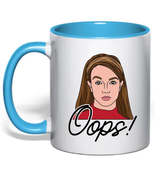 Чашка с цветной ручкой Britney Oops Голубой фото