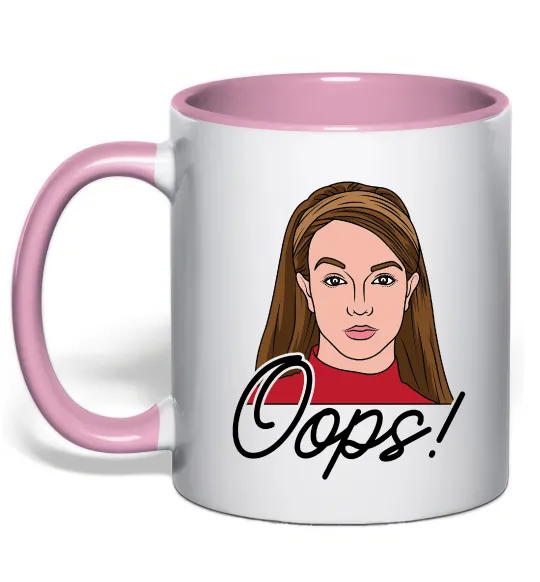 Чашка с цветной ручкой Britney Oops Нежно розовый фото