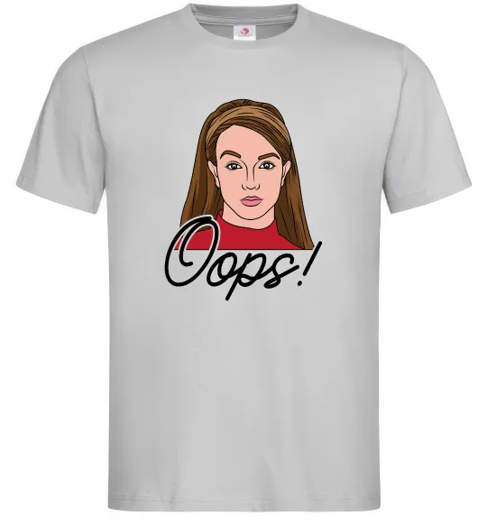 Мужская футболка Britney Oops Серый фото