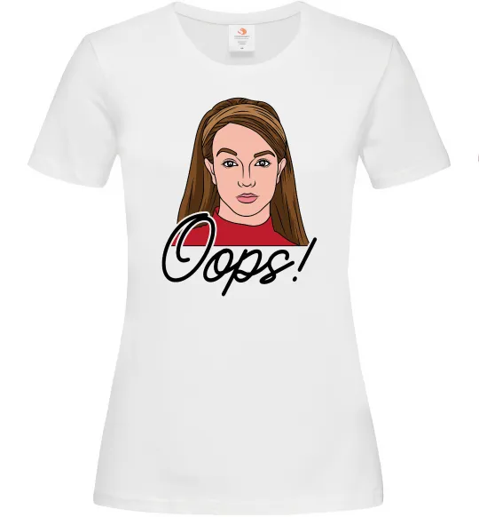 Женская футболка Britney Oops Белый фото