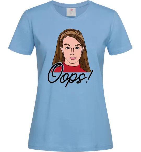 Женская футболка Britney Oops Голубой фото
