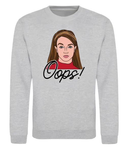 Свитшот Britney Oops Серый меланж фото