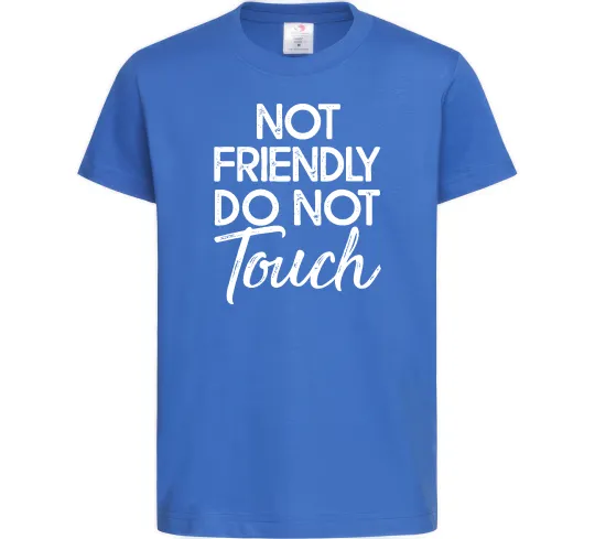 Детская футболка Do not touch Ярко-синий фото