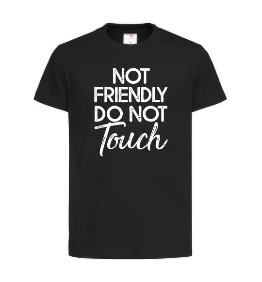 Дитяча футболка Do not touch Чорний фото