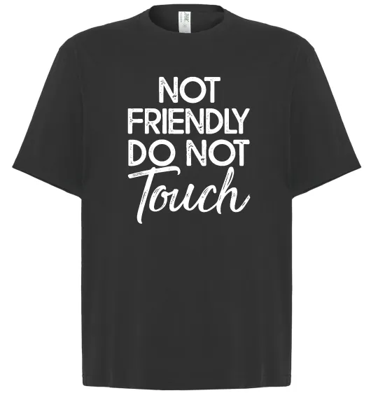 Футболка Оверсайз Do not touch Черный фото