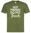Мужская футболка Do not touch Оливковый фото