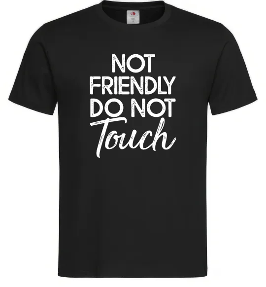 Мужская футболка Do not touch Черный фото